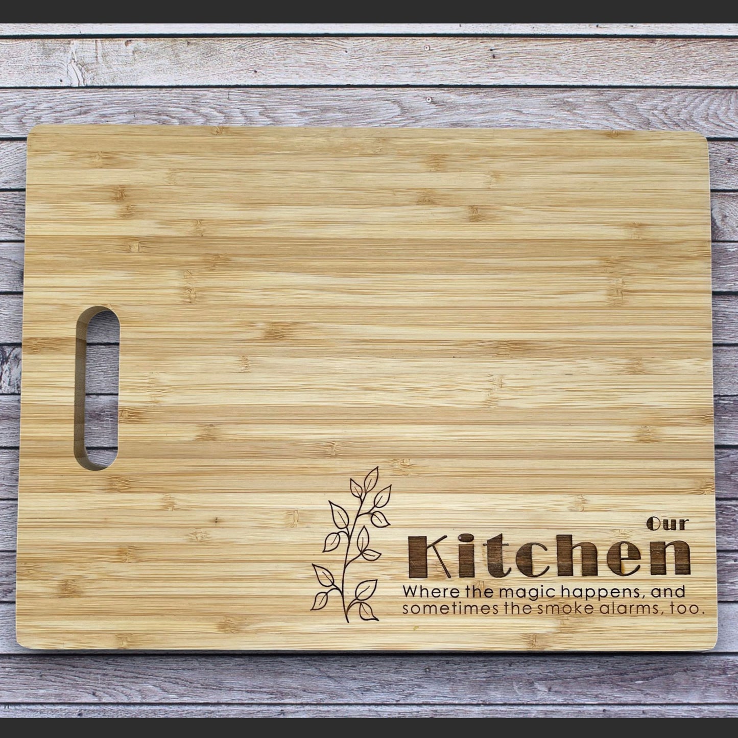 "Our Kitchen" Bamboo Cutting Board