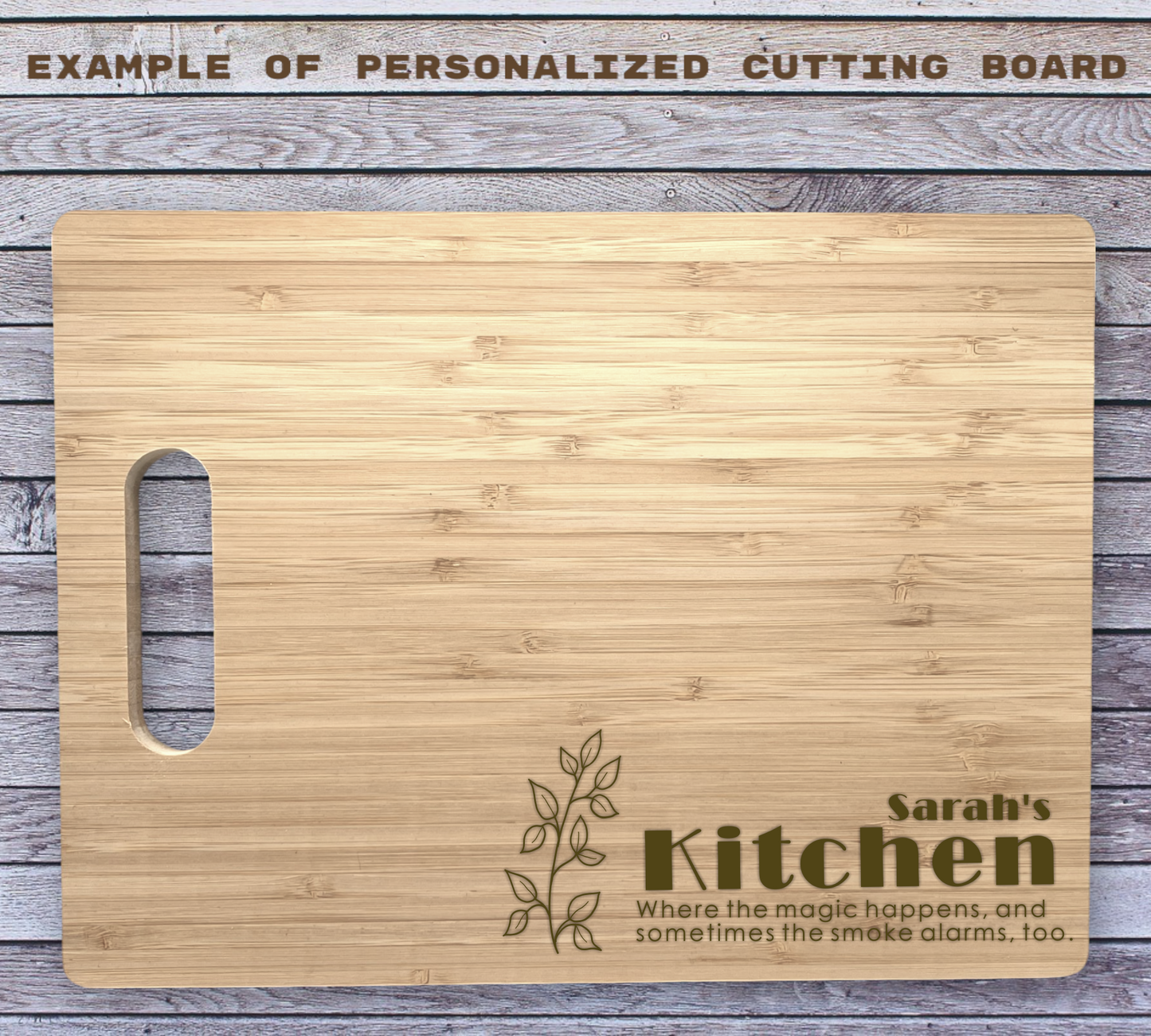 "Our Kitchen" Bamboo Cutting Board