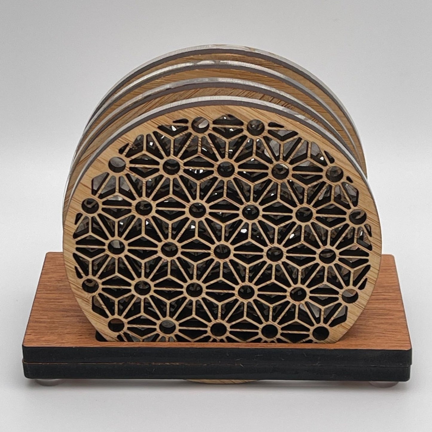 Star Kumiko Patterned Coaster Set