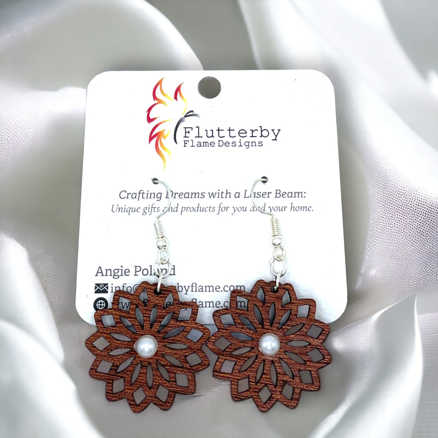 Floral Mandala Dangle Earrings