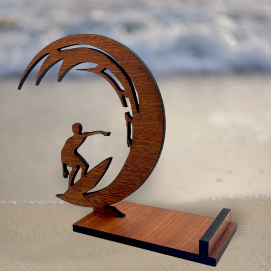 Surfer - Wood Phone Stand