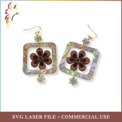 SVG Boho Blossom dangle earrings