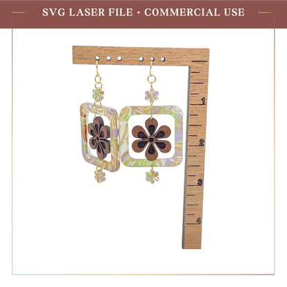 SVG Boho Blossom dangle earrings