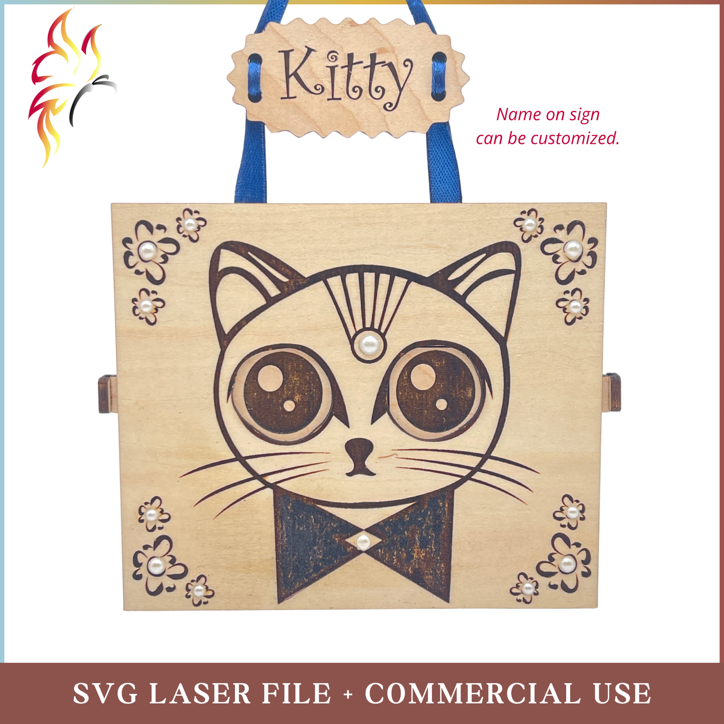SVG Cat Feeding Tracker Sign – Daily AM/PM Pet Care Reminder with Sliders