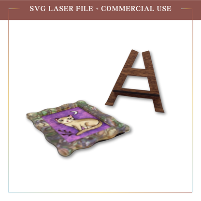 SVG Feline Decree Sliding Frame with easel