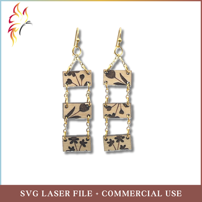 SVG Nature's Ladder Dangle Earrings