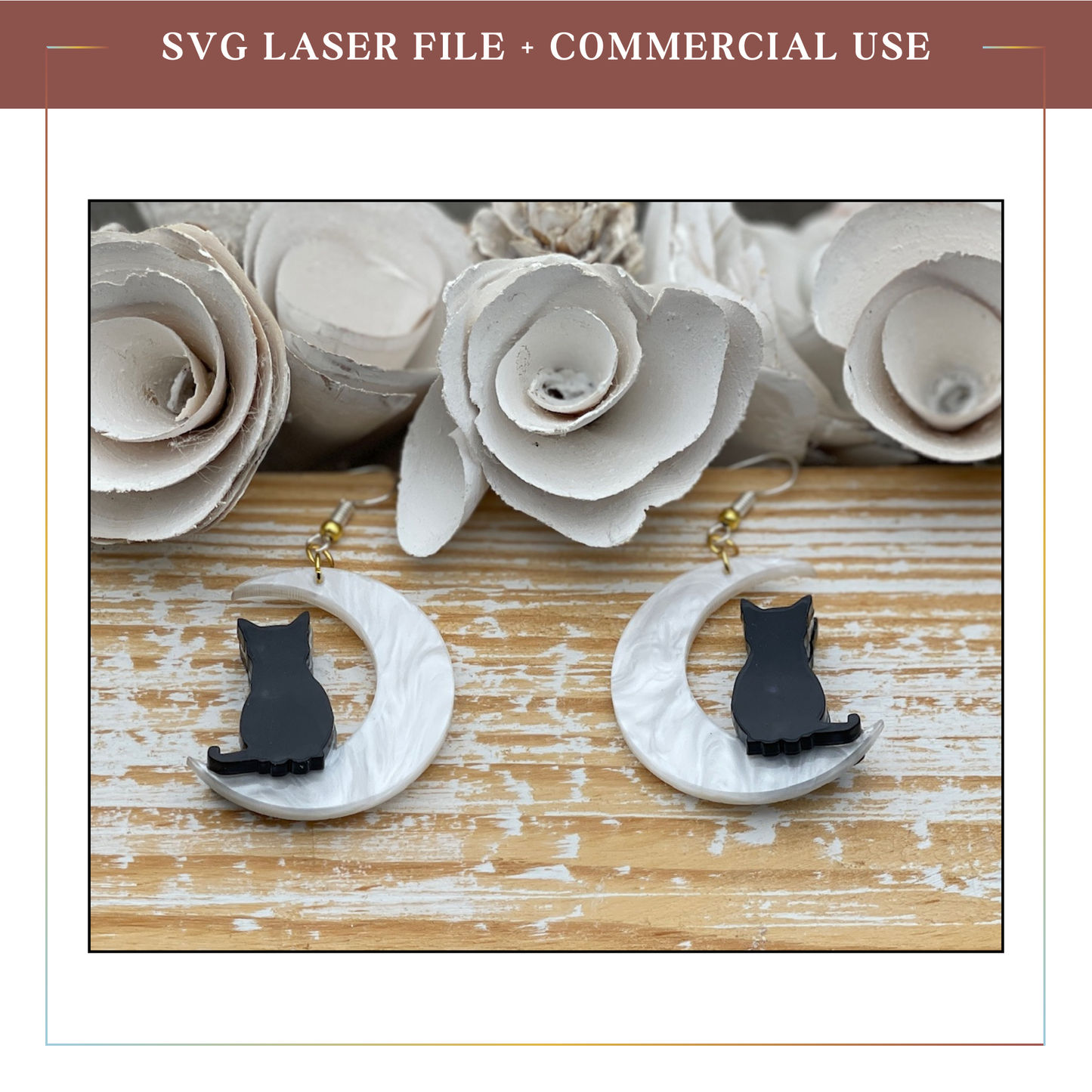 SVG Purrfectly Lunar Earrings