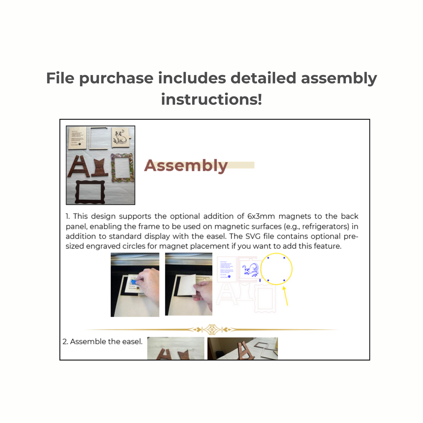 SVG Feline Decree Sliding Frame with easel