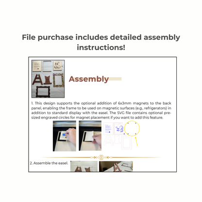 SVG Feline Decree Sliding Frame with easel