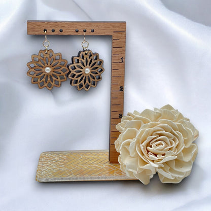 Floral Mandala Dangle Earrings