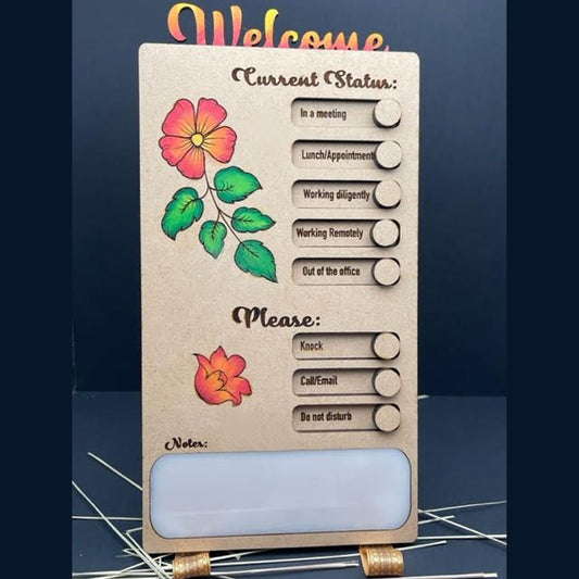 Office Sign with Status Sliders