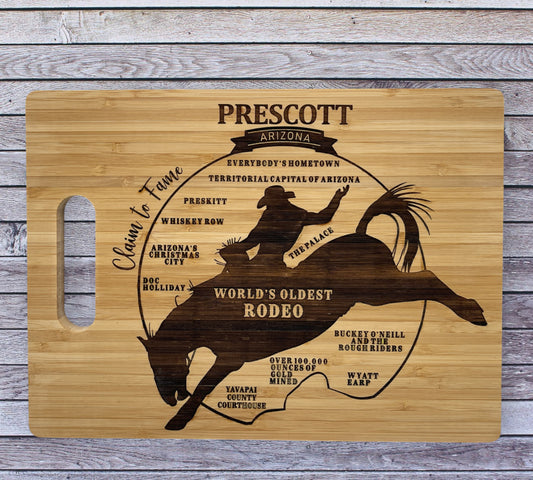 Prescott "Claim to Fame" Bamboo Cutting Board