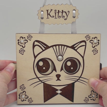 SVG Cat Feeding Tracker Sign – Daily AM/PM Pet Care Reminder with Sliders