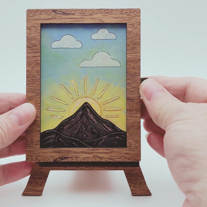 SVG Brighter Presence Sliding Frame with easel, laser cutting file