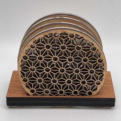 Star Kumiko Patterned Coaster Set