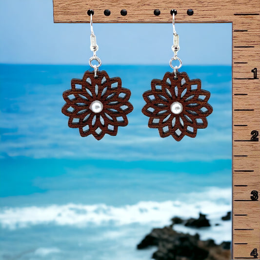 Floral Mandala Dangle Earrings